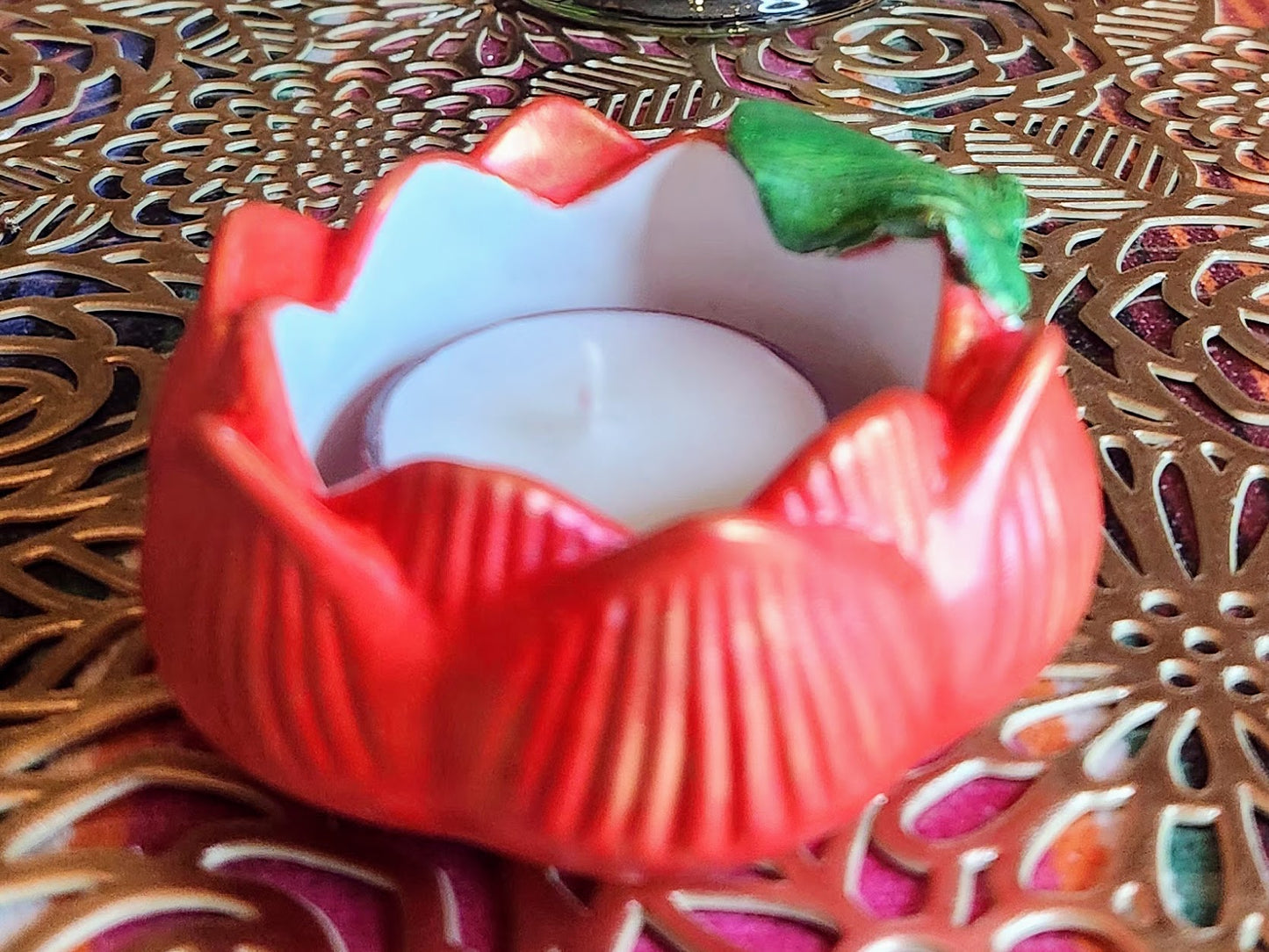 Handcrafted Lotus-Shaped Tea Light Holder