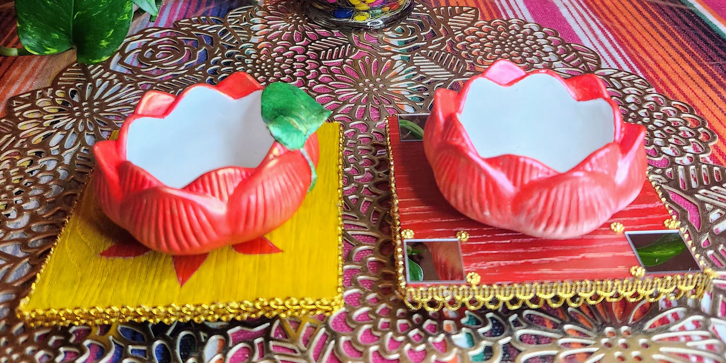 Handcrafted Wooden Chauki for Puja & Festive Decor